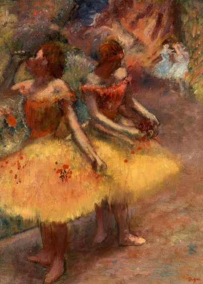 Twee danseressen door Edgar Degas